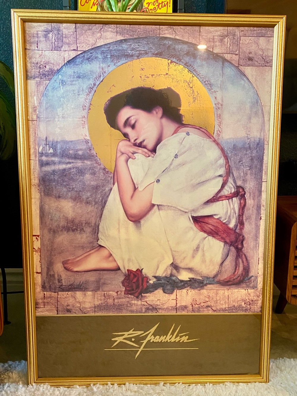 The Rose - Richard Franklin - Art Print + Gold Frame